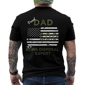 Proud Dad Of A Bomb Disposal Expert Eod Flag Men's Back Print T-shirt | Mazezy