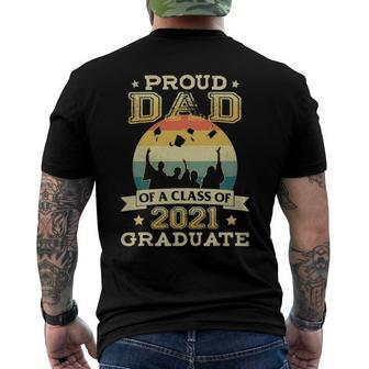 Proud Dad Of A Class Of 2021 Graduate Senior 2021 Ver2 Men's Back Print T-shirt | Mazezy