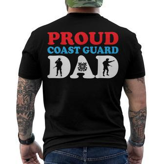 Mens Proud Dad Of A Coast Guard 4Th Of July Military Family Men's T-shirt Back Print - Seseable