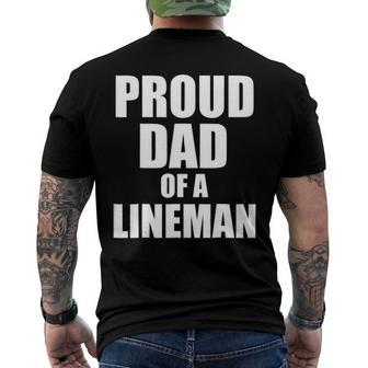 Proud Dad Of A Lineman Football Dad Men's Back Print T-shirt | Mazezy