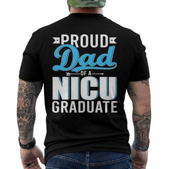 Proud Dad Of A Nicu Graduate Happy Fathers Day Graduation Men's Back Print T-shirt | Mazezy