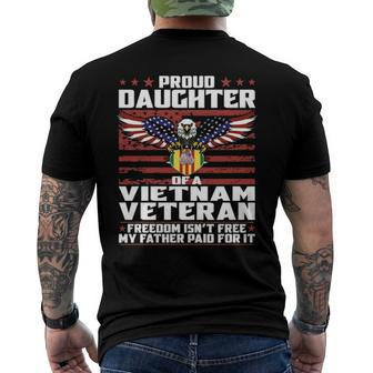 Proud Daughter Of A Vietnam Veteran Patriotic Family Men's Back Print T-shirt | Mazezy