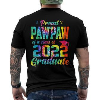 Proud Pawpaw Of A Class Of 2022 Graduate Tie Dye Men's Back Print T-shirt | Mazezy