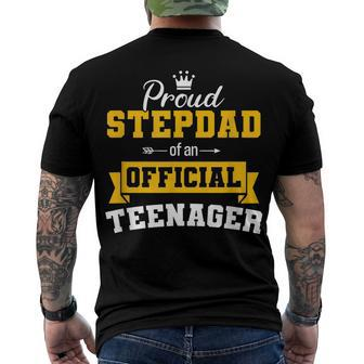 Proud Stepdad Of Official Nager 13 Birthday Vintage Men's T-shirt Back Print - Seseable
