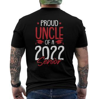 Proud Uncle Of A 2022 Senior Graduation College High-School Men's Back Print T-shirt | Mazezy