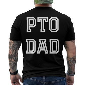 Pto Dad School Volunteer Fathers Day Men's Back Print T-shirt | Mazezy