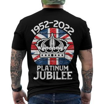 Queens Platinum Jubilee 2022 British Platinum Jubilee Men's Back Print T-shirt | Mazezy