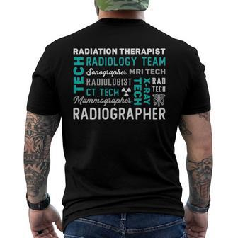 Radiation Therapist Radiographer Rad Radiology Xray Tech Men's Back Print T-shirt | Mazezy