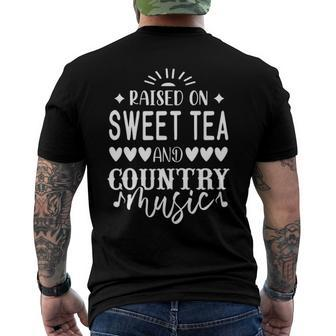 Raised On Sweet Tea And Country Musiccountry Music Men's Back Print T-shirt | Mazezy