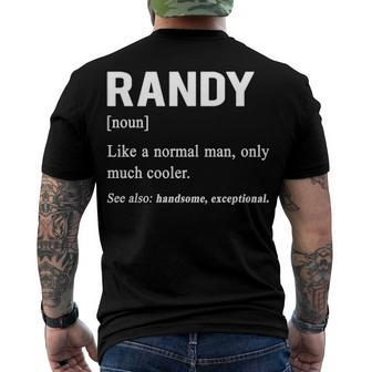 Randy Name Randy Definition Men's T-Shirt Back Print - Seseable