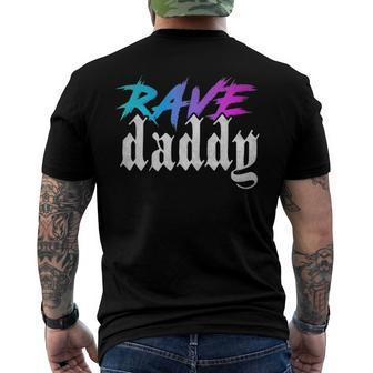 Rave Daddy Edm Music Festival Techno House Raver V2 Men's Back Print T-shirt | Mazezy