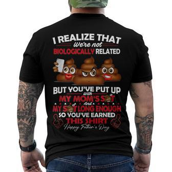 I Realize That Were Not Biologically Related Fathers Day Men's T-shirt Back Print - Seseable