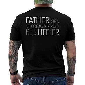 Mens Red Heeler Dog Dad Cattle Dog Men's Back Print T-shirt | Mazezy