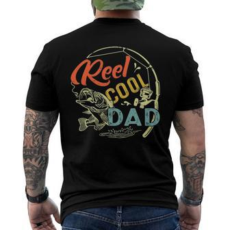 Mens Reel Cool Dad Fishing Fathers Day Christmas Men's Back Print T-shirt | Mazezy