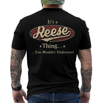 Reese Name Print T Shirts Shirts With Name Reese Men's T-Shirt Back Print - Seseable