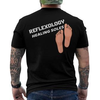 Reflexology Massage Therapist Reflexology Healing Soles Men's Crewneck Short Sleeve Back Print T-shirt | Favorety UK