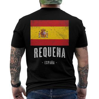 Requena Spain Es Flag City - Bandera Ropa Men's Back Print T-shirt | Mazezy
