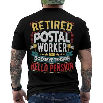 Retired Postal Worker Mailman Retirement V3 Men's T-shirt Back Print - Seseable