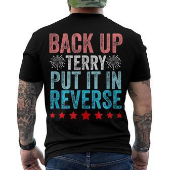 Retro Back Up Terry Put It In Reverse 4Th Of July Fireworks Men's Back Print T-shirt