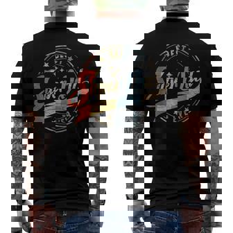 Mens Retro Best Dad Super Dad Ever Father Daddy Fathers Day Men's Back Print T-shirt | Mazezy
