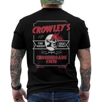 Retro Crowleys Crossroads Dive Bar Men's Back Print T-shirt | Mazezy