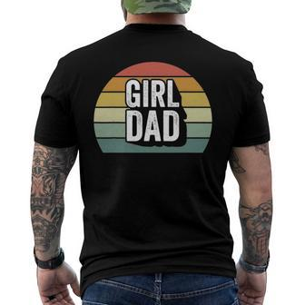 Retro Girl Dad Proud Father Love Dad Of Girls Vintage Men's Back Print T-shirt | Mazezy