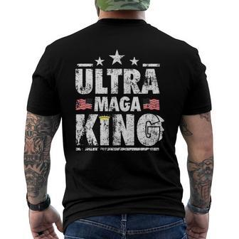 Retro Great Ultra Maga King Trump Biden Political Ultra Mega Proud Men's Back Print T-shirt | Mazezy
