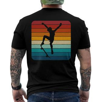 Retro Skater Vintage Skateboarder Skateboarding Lover Men's Back Print T-shirt | Mazezy