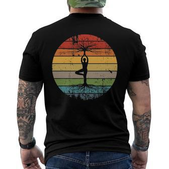 Retro Tree Of Life And Body Men's Back Print T-shirt | Mazezy