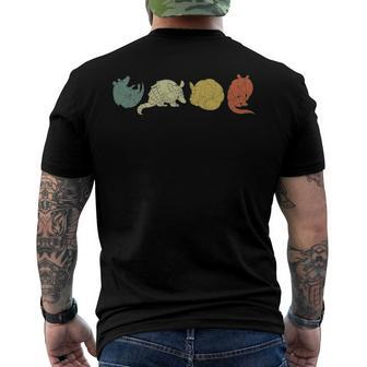 Retro Wildlife Nature Animal Lover Wild Armadillo Men's Back Print T-shirt | Mazezy