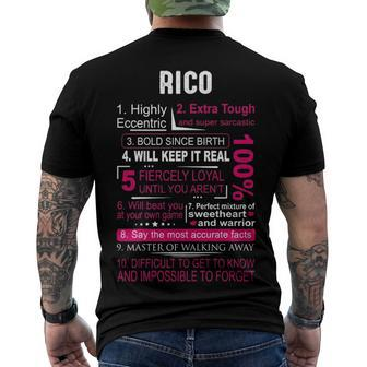 Rico Name Rico Men's T-Shirt Back Print - Seseable
