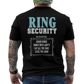 Ring Security Cute Wedding Ring Bearer Yup Im The Ring Dude Men's Back Print T-shirt | Mazezy