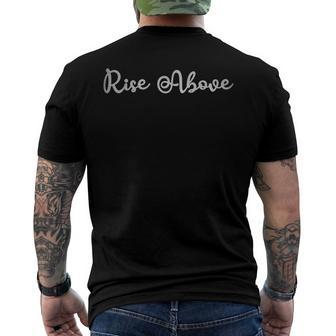 Rise Above Inspirational Conquering New Things Men's Back Print T-shirt | Mazezy UK