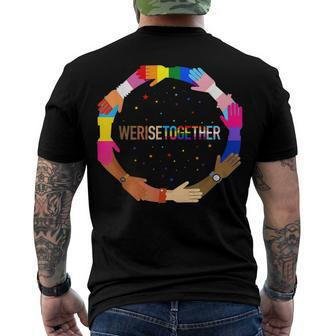 We Rise Together Lgbt-Q Pride Social Justice Equality Ally Men's T-shirt Back Print - Seseable