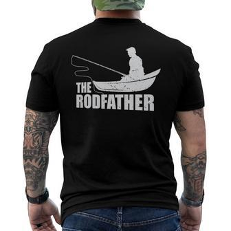 The Rodfather Nature Lover And Fisher Men's Back Print T-shirt | Mazezy
