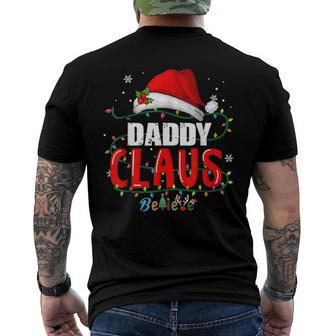 Santa Daddy Claus Christmas Matching Family Men's Back Print T-shirt | Mazezy