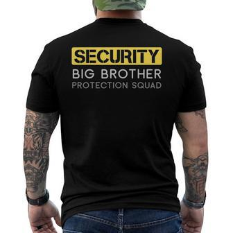 Security Big Brother Protection Squad Bro Tee Men's Back Print T-shirt | Mazezy