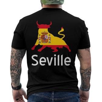 Seville Spain Bull Fighting Men's Back Print T-shirt | Mazezy