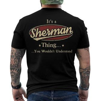 Sherman Name Print T Shirts Shirts With Name Sherman Men's T-Shirt Back Print - Seseable