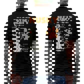 Siberian Husky Owner Rules Dog Lover Huskies Husky Men's Back Print T-shirt | Mazezy