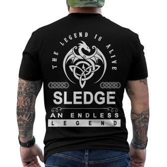Sledge Name Sledge An Enless Legend Men's T-Shirt Back Print - Seseable