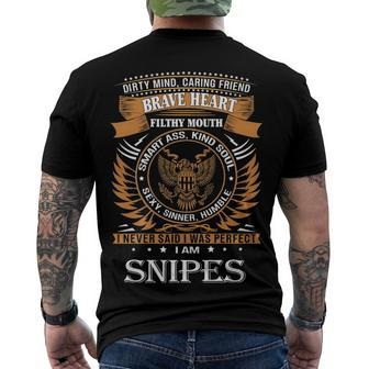 Snipes Name Snipes Brave Heart Men's T-Shirt Back Print - Seseable