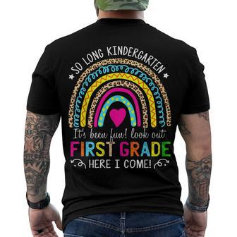 So Long Kindergarten Look Out First Grade Here I Come Men's Back Print T-shirt | Mazezy CA