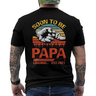 Soon To Be Papa Est 2022 New Papa Vintage Men's Back Print T-shirt | Mazezy DE