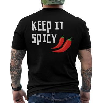 Spicy Pepper Chili Spicy Food Keep It Spicy Men's Back Print T-shirt | Mazezy