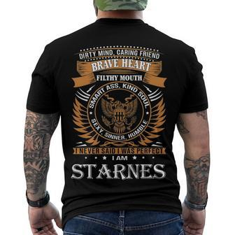Starnes Name Starnes Brave Heart Men's T-Shirt Back Print - Seseable