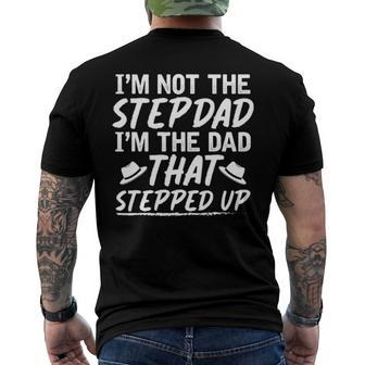 Stepdad Fathers Day Family Daddy Bonus Dad Step Dad Men's Back Print T-shirt | Mazezy