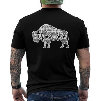 Stop Hate End Racism Choose Love Pray For Buffalo Strong Men's Back Print T-shirt | Mazezy