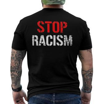 Stop Racism Human Rights Racism Men's Back Print T-shirt | Mazezy