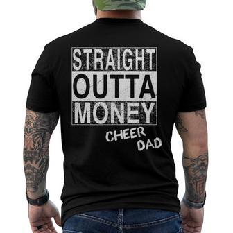 Straight Outta Money Cheer Dad Men's Back Print T-shirt | Mazezy